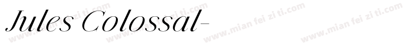 Jules Colossal字体转换